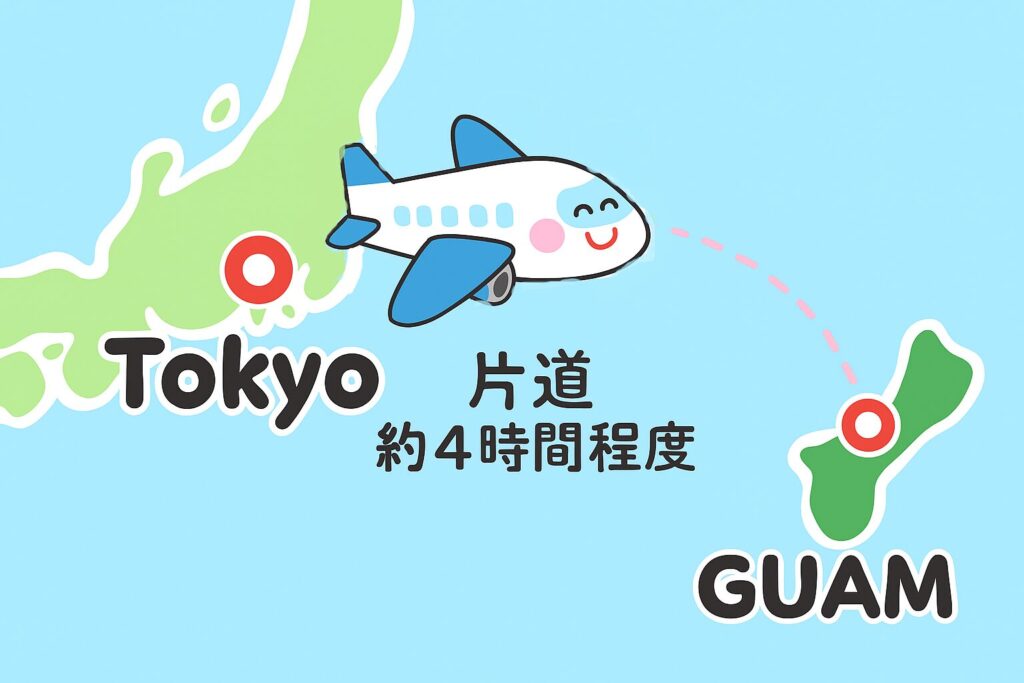 グアムまでの地図